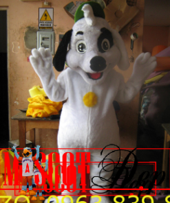 Mascot chó trắng