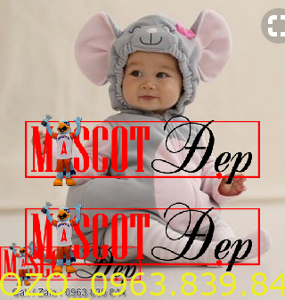 Thú hở mặt Gấu mèo 6 Thú hở mặt chuột con - Mascot đẹp - Xưởng may mascot giá rẻ