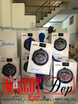 Mascot Máy giặt Midea mô hình sản phẩm