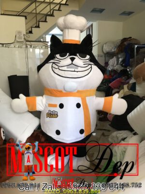 Mascot Mèo đầu bếp