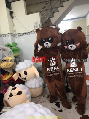Mascot gấu nâu Kenli 3 11