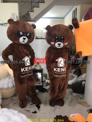 Mascot gấu nâu Kenli 9 5 6