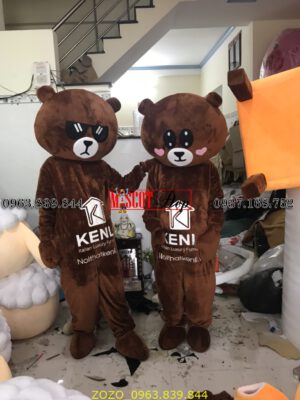 Mascot gấu nâu Kenli 6 8