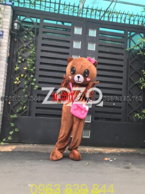 Mascot gấu nâu