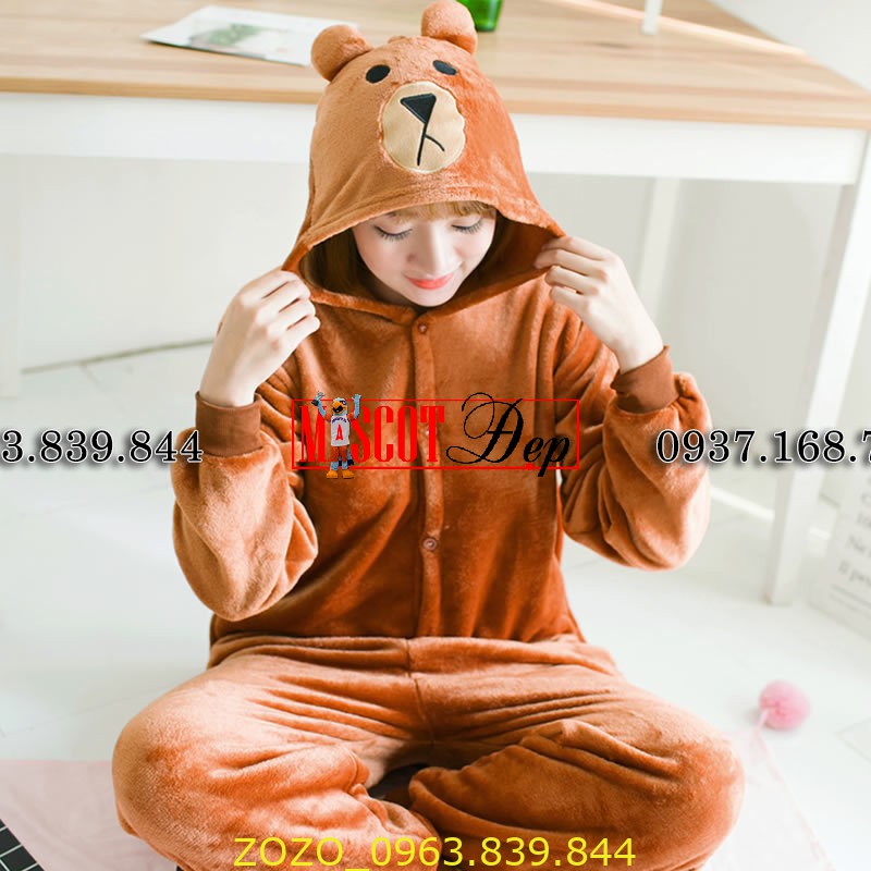 Thuê trang phục gấu 1 cho thuê trang phục gấu liền thân