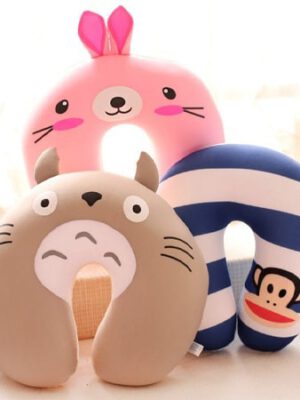 Gối chữ U thêu mặt hoạt hình ngộ nghĩnh