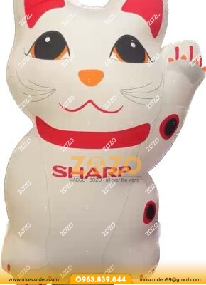 RỐI HƠI MÈO THẦN TÀI MÀU TRẮNG