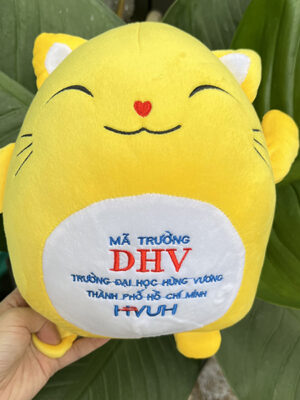 Gấu bông thêu logo đại học Hùng Vương