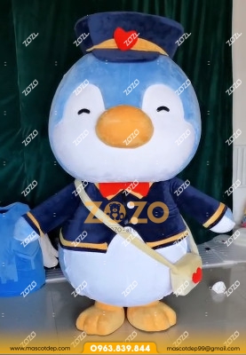 MASCOT CHIM CÁNH CỤT XANH DƯƠNG