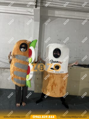 Mascot mô hình lon cà phê