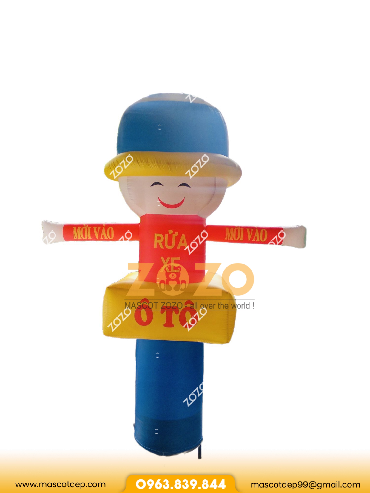 RỐI HƠI RỬA XE Ô TÔ - May và cho thuê mascot
