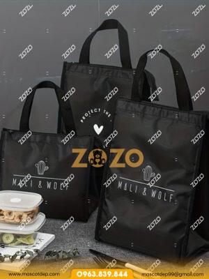 Nhận làm túi vải không dệt đen