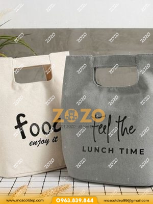 Nhận làm túi vải canvas hộp cơm