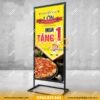 Standee chân sắt cho nhà hàng quán ăn 1 stadee khung sat
