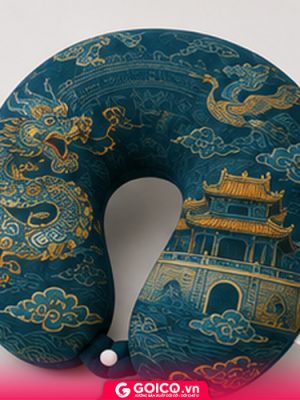 Gối cổ họa tiết Việt Nam in chuyển nhiệt