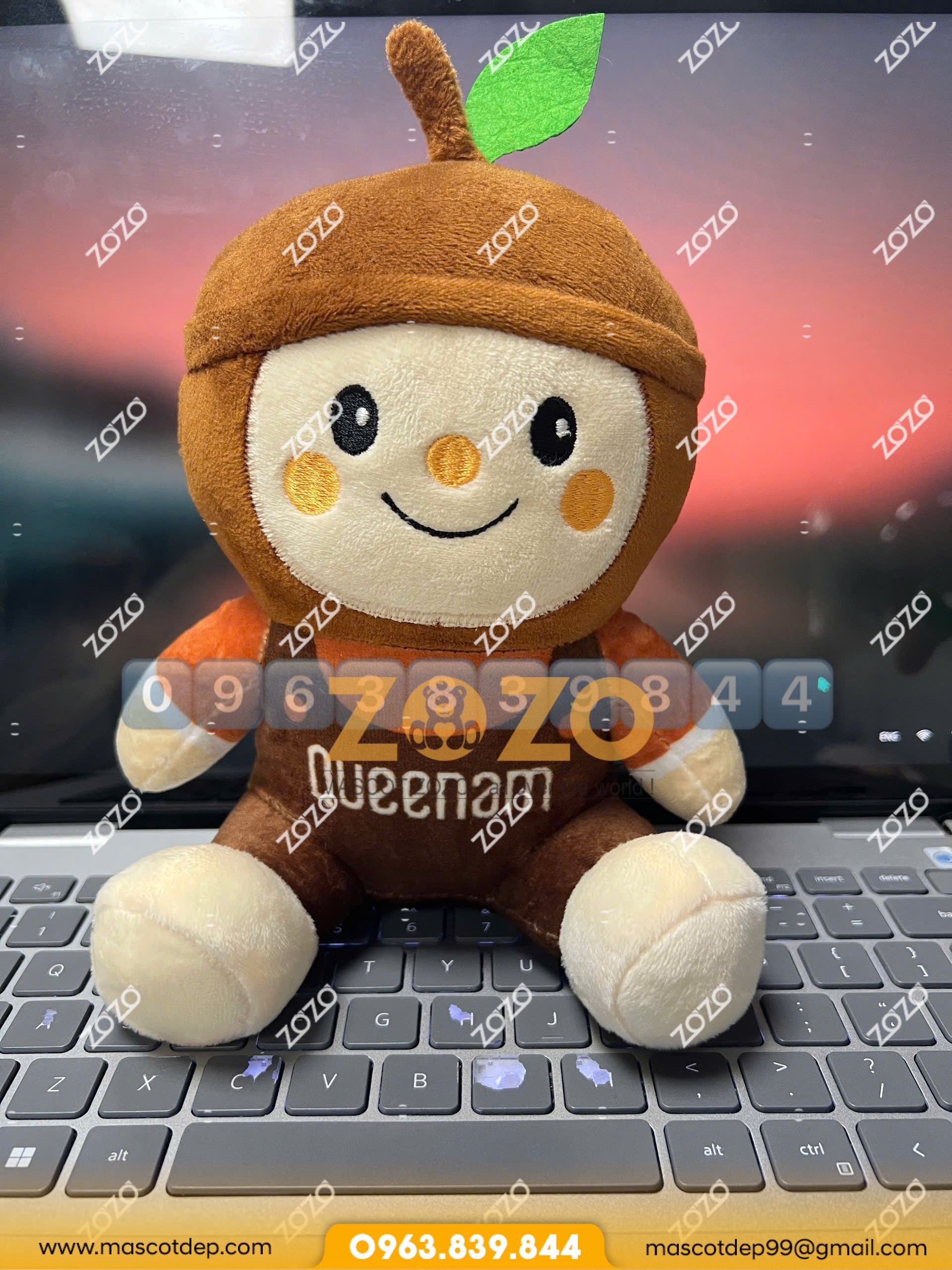 Gấu bông hạt dẻ Queenam 4 Gấu bông hạt dẻ Queenam mặt trước