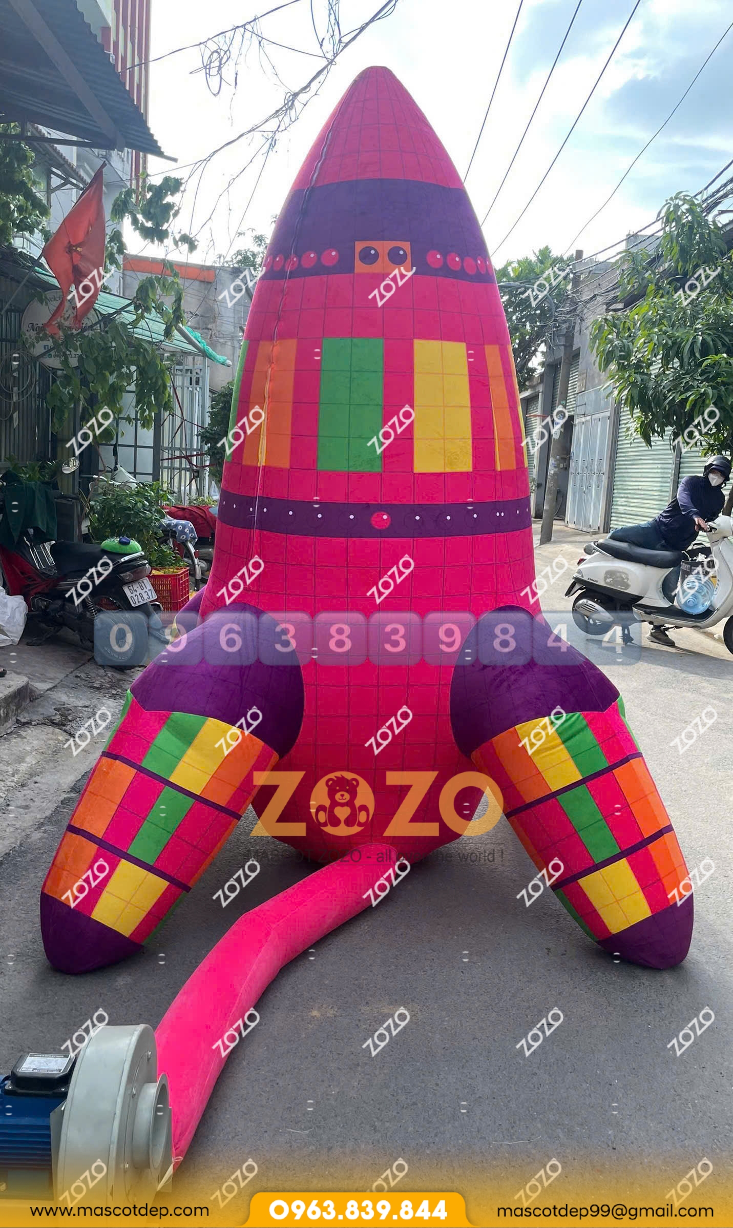 Mô hình hơi tên lửa Moonfolks 5 Mô hình hơi tên lửa Moonfolks mặt sau
