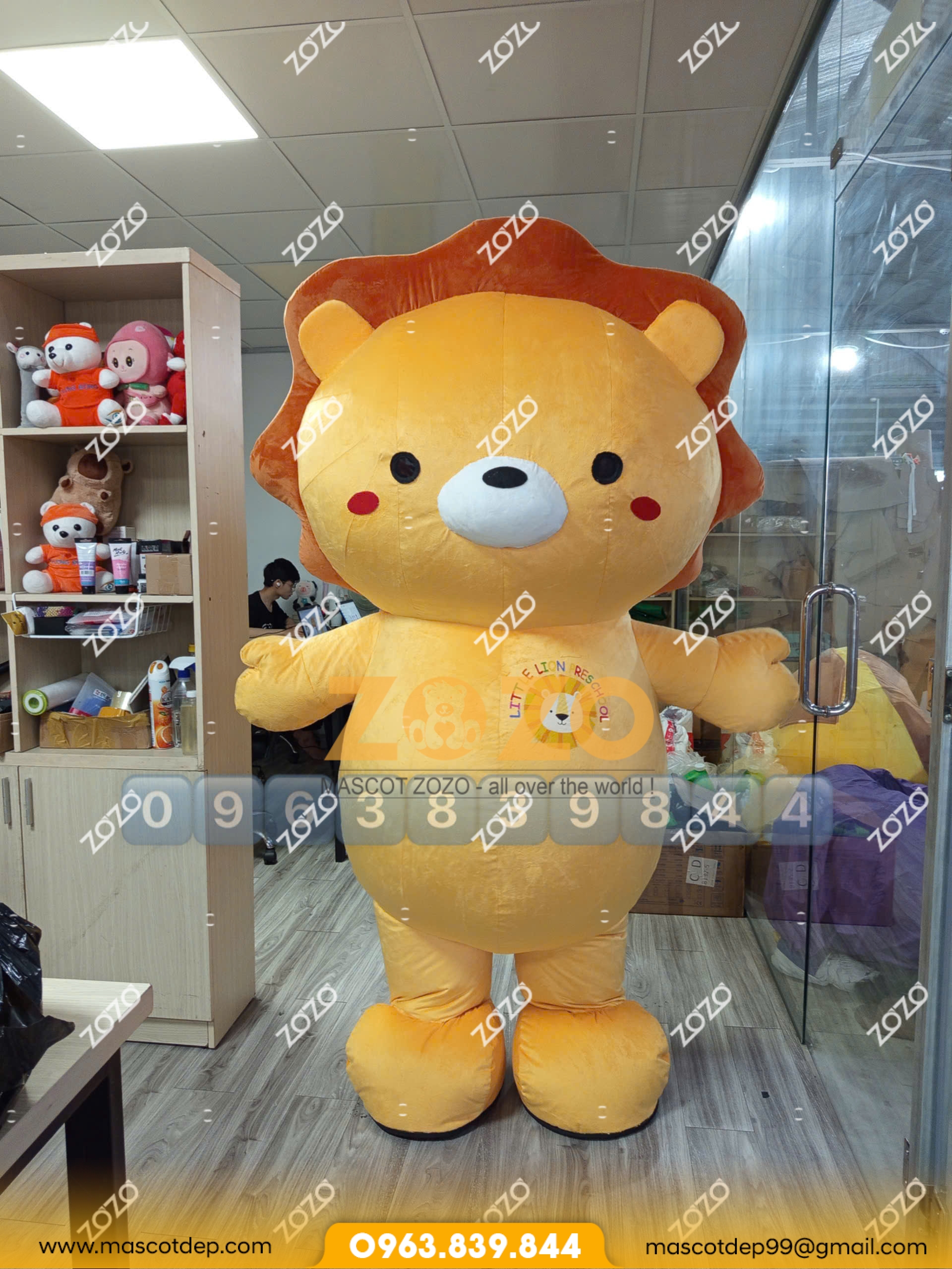 Mascot Hơi Sư Tử Little Lion Preschool 5 Mascot hơi sư tử Little Lion Preschool mặt trước
