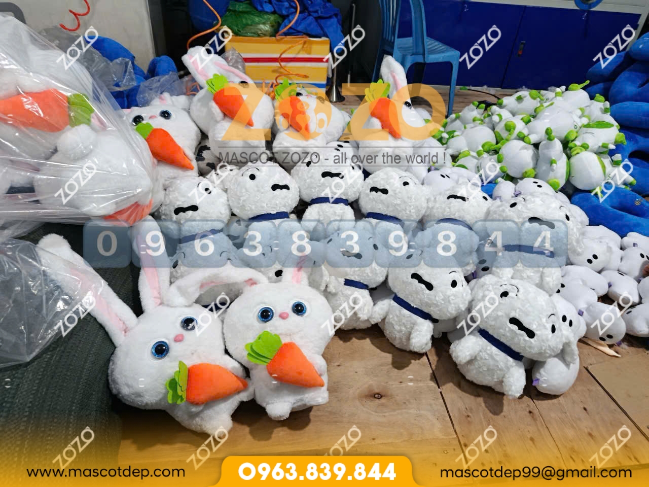 THỎ BÔNG TRẮNG ÔM CÀ RỐT 4 Thỏ bông trắng ôm cà rốt 2