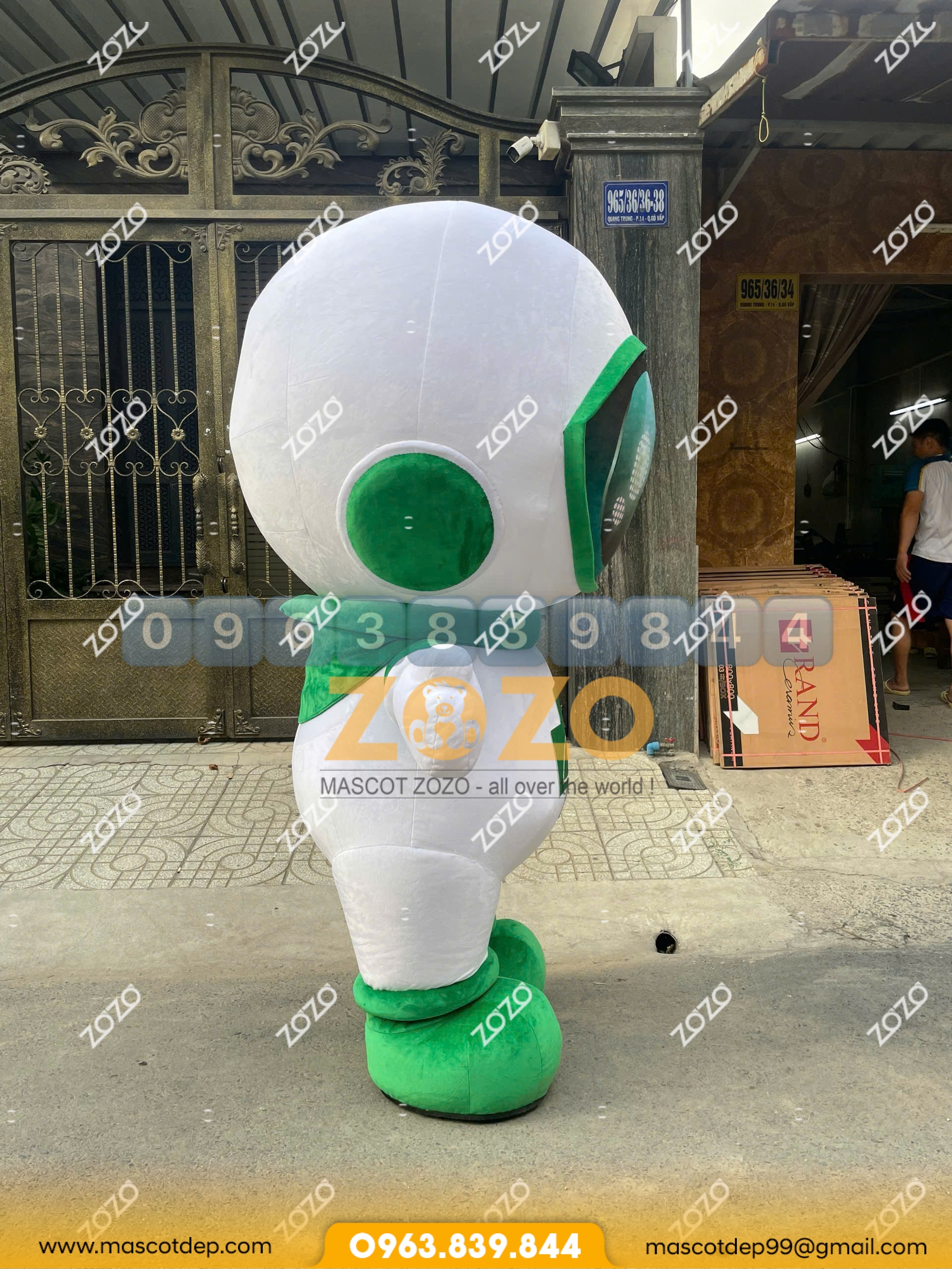 Mascot hơi bệnh viện mắt mặt hông