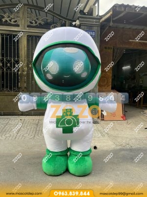 Mascot hơi bệnh viện mắt mặt trước