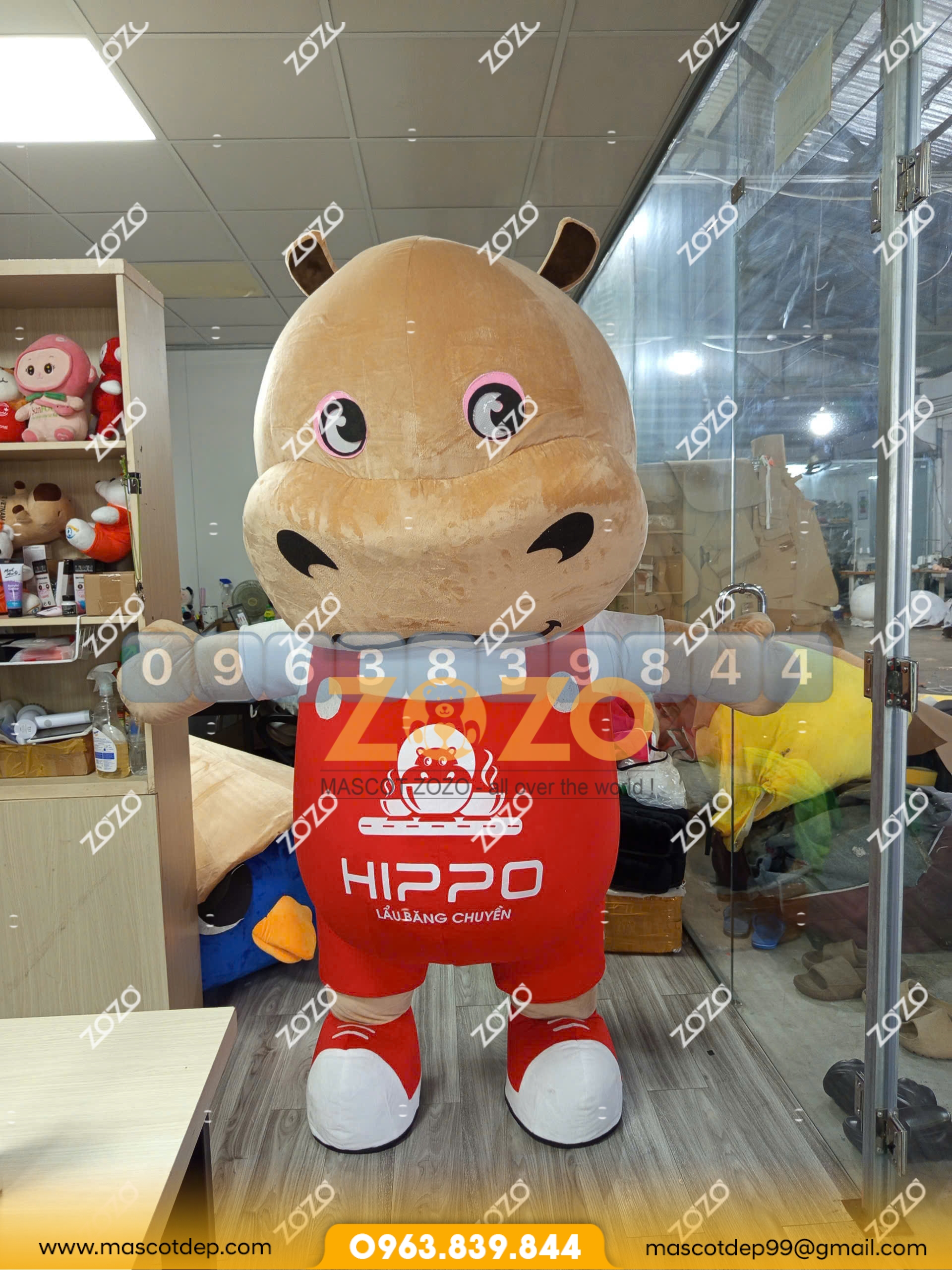 MASCOT HƠI HÀ MÃ HIPPO 3 Mascot hơi hà mã Hippo 1